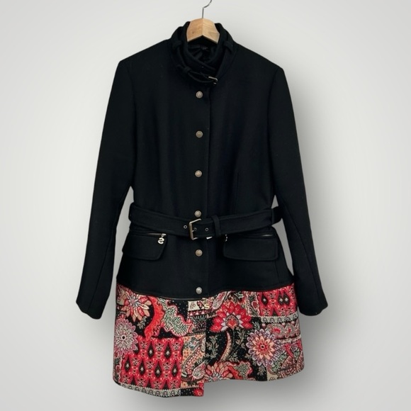 Desigual Convertible Wool Tapestry Coat Like New! - Picture 8 of 16